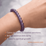 Natural Amethyst Beaded Bracelet – Calm & Stress Relief Crystal - Image 3