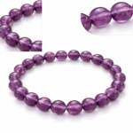 amethyst bracelet closeup