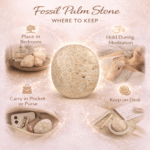 Fossil palm stone placed in home and office space