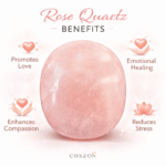Rose quartz palm stone for calm and mindful living